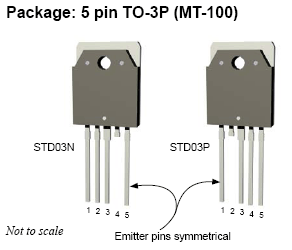 STD03P Power Darlington 160V 15A Transistor